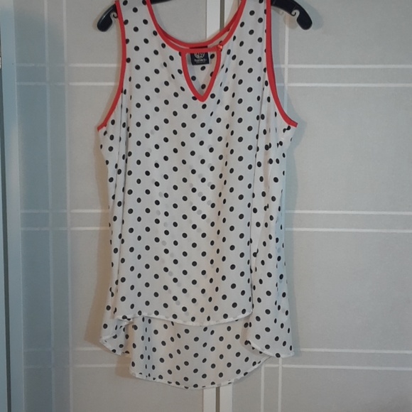 Bobeau sleeveless polka dot tunic L - Picture 1 of 6